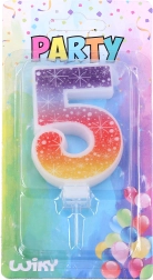 Świeczka imprezowa numer 5 Gwiazdy