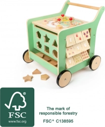 Drewniany chodzik i kostka motoryczna Small Foot dla dzieci