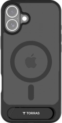 Magnetyczne etui TORRAS ze stojakiem do iPhone 16 Plus – czarne