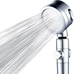 Chromowana słuchawka prysznicowa