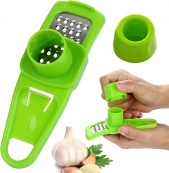 Mini tarka do czosnku i imbiru z bezpiecznym uchwytem – zielona