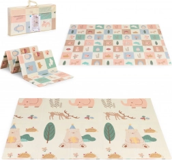 Dwustronna edukacyjna piankowa mata do zabawy 200 × 150 cm, składana z torbą IPLAY