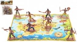 Figurki Indian z mapą