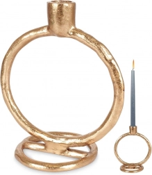 Aluminiowy złoty świecznik 19 cm