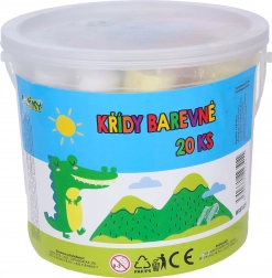 Okrągłe kredy chodnikowe 20 szt. w wiaderku