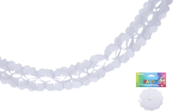 Papierowa biała girlanda 3,6 m