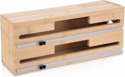 Bambusowy podwójny dyspenser folii 2w1