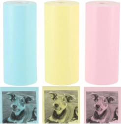 Kolorowe rolki do drukarki termicznej 5,7 cm x 3 m, 3 sztuki