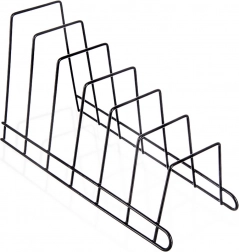 Metalowy stojak na pokrywki i talerze, czarny, 34,5 × 14 × 19 cm