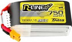 tattu r-line 750 mah 14,8 v 95c lipo bateria 4s z wtykiem xt30