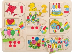 Bigjigs Toys Obrazkowe puzzle do liczenia