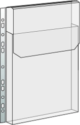 Przezroczysta osłona PVC na katalogi z klapką i eurozawieszką, 165 mikronów