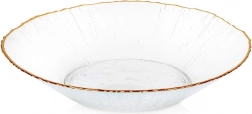 Szklana miska sałatkowa ze złotym brzegiem 20,5 cm, 500 ml