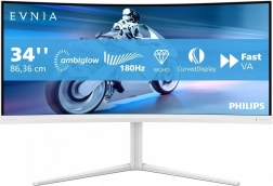 Zakrzywiony monitor gamingowy 34" VA 180 Hz z Ambiglow