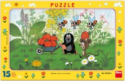Dino papierowe puzzle Krecik na wycieczce 15 elementów