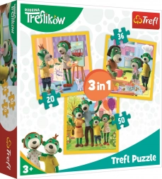 Puzzle Trefliki 3w1 – razem jest fajnie (20, 36, 50 elementów)