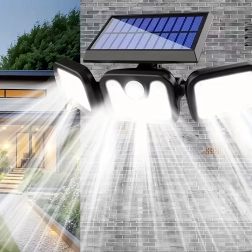 Zewnętrzna solarna lampa LED z 74 diodami LED i czujnikiem ruchu - 1 sztuka