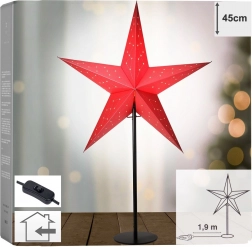 Papierowa lampka stołowa gwiazda 45 × 13 × 70 cm