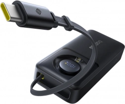 Powerbank Baseus Free2Pull 10000mAh 30W z kablem (czarna)