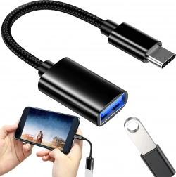 USB-C na USB-A 3.0 OTG adapter z plecionym kablem