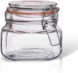 Szklany słoik do przetworów z klipsem 500 ml