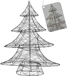 Świecąca czarna choinka 60 LED 60 cm