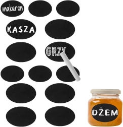 Samoprzylepne etykiety kredowe na słoiki ze sztuką kredy - 14 szt.
