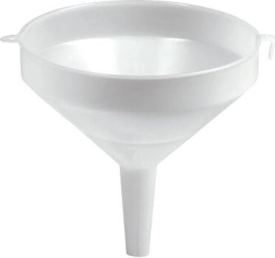 Plastowy lejek 40 cm biały