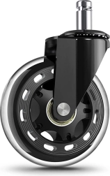 Gumowe kółko do krzesła biurowego 76 mm – Przezroczyste
