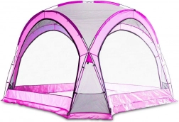 różowy pawilon ogrodowy 3,5 × 3,5 m z moskitierą i wodoodpornymi ścianami