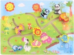 Drewniany labirynt ze zwierzątkami