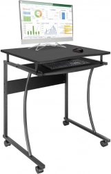 Mobilne biurko komputerowe z wysuwaną półką