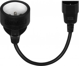 Zasilaczowy adapter IEC C14 – CEE 7/5 (E) 15 cm SAVIO