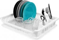 Biały ociekacz do naczyń 46 × 37 × 8,5 cm