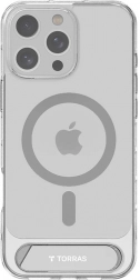 Torras Pstand etui do iPhone 16 Pro – przezroczyste magnetyczne etui ze stojakiem