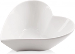 Porcelanowa miseczka w kształcie serca 13 × 11 cm, 180 ml