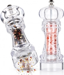Akrylowe młynki do soli i pieprzu 16 cm, zestaw 2 szt.