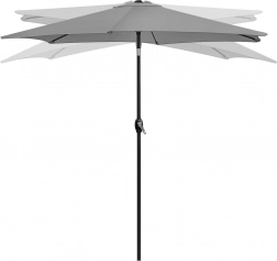 Składany ogrodowy parasol balkonowy 210 cm szary
