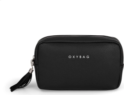 Kosmetyczka Emily ze skóry, czarna