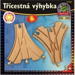 Trójdrożna zwrotnica do drewnianych kolejek – 2 szt.