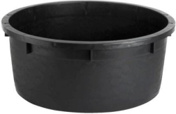 Plastowy pojemnik na wodę 220–230 l, średnica 80 cm, wysokość 54 cm, czarny