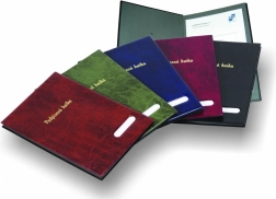 Księga korespondencyjna, czarna błyszcząca z 14 przekładkami