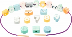 Koraliki drewniane do nawlekania w pastelowych kolorach SMALL FOOT