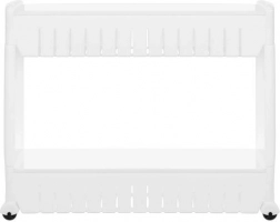 Mobilna półka kuchenna lub łazienkowa na kółkach biała