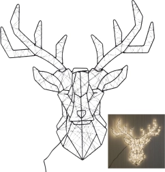 LED ozdoba jeleń