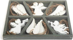 Drewniane świąteczne ozdoby anioł