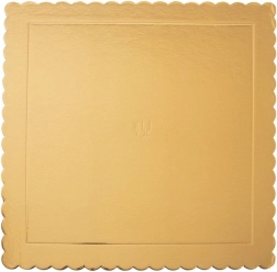 Złota kwadratowa podkładka pod tort 34 × 34 cm
