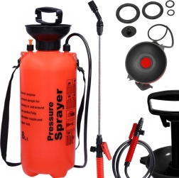 Ciśnieniowy opryskiwacz ogrodowy 8 l z długą lancą i paskiem naramiennym