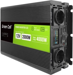 Przetwornica napięcia 12 V 2000 W czysta sinusoida z wyświetlaczem LCD