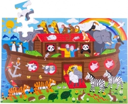 Podłogowe puzzle Arka Noego 48 elementów od Bigjigs Toys